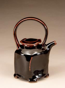 temmoku teapot by Terry Osborne