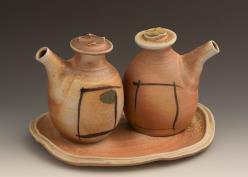 wood fired oil ewars on tray